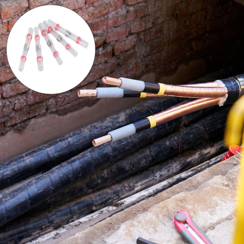 150 قطعة من موصلات الأسلاك الحرارية الحمراء 22-18 AWG طقم وصلة لحام مقاوم للماء للقوارب والسيارات والشاحنات - Image 4